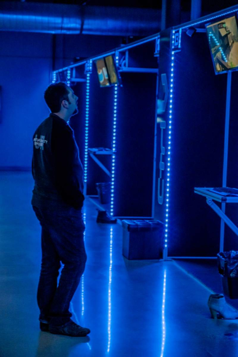 arcade-franchise-ownership Ctrl V owner observing the virtual reality game selection at his franchise